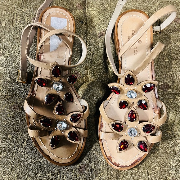 Jeweled Kate Spade sandals. - Picture 1 of 6